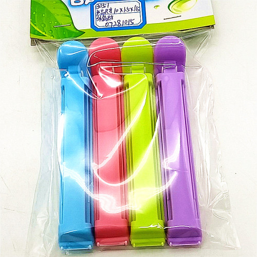 Sunshine Department Store Color Tea Snack Plastic Food Bags Sealing Clip Color Sealing Clip 