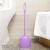 KQ with Base Toilet Brush Set Plastic Toilet Brush Long Handle Cleaning Brush Soft Wool Toilet Cleaning Brush