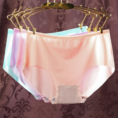 New Lock Seamless One-Piece Women‘s Underwear Ice Silk Breathable Low Waist Seamless Women‘s Underwear Factory Direct Sales