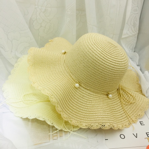 Beach Straw Hat Female Summer Seaside Big Brim Sun Protection Travel Korean Style All-Match Big Brim Cool Hat Sun Summer 