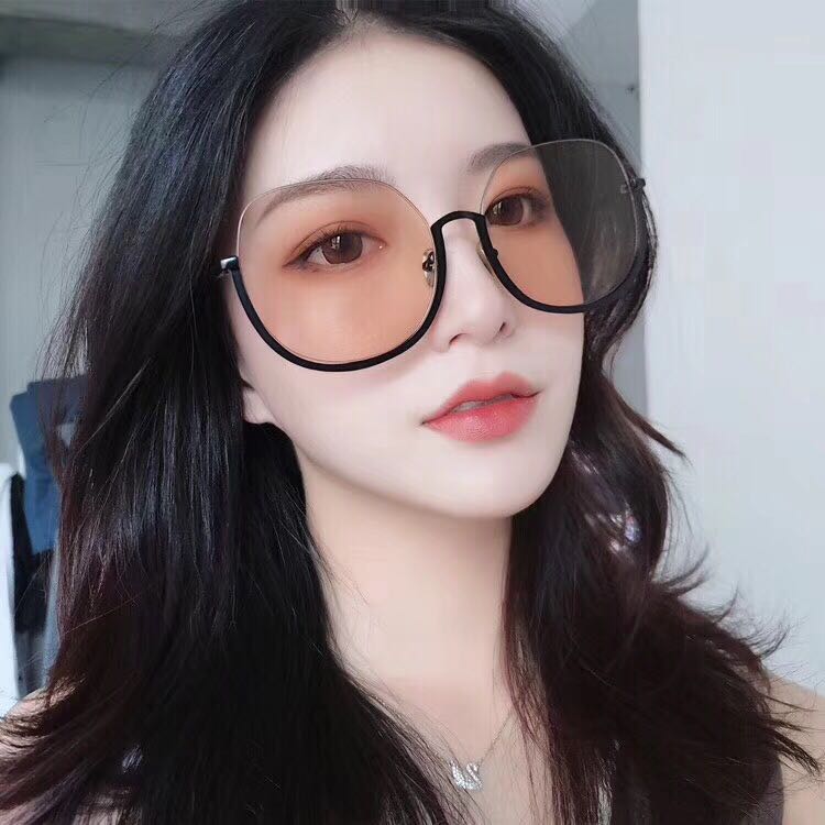 Web celebrity sunglasses with metal sunglasses personality decorative glasses goggles