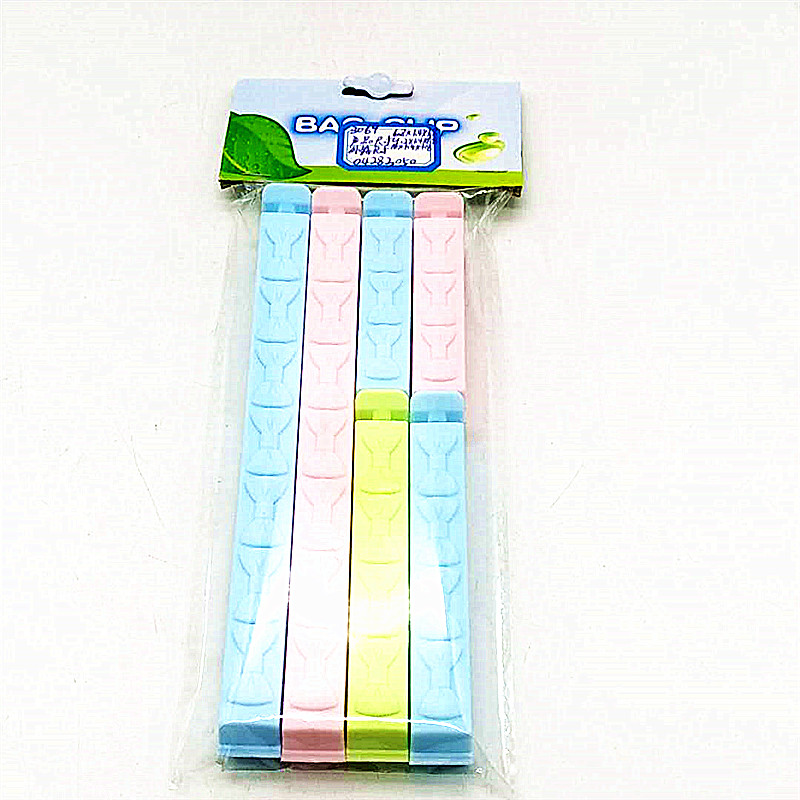 Food Bag with colorful bow design sealing clip snack Bag sea...