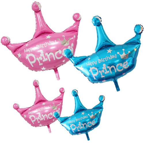 Xiubainian Queen Princess Crown Balloon Prince Crown Aluminum Balloon Cross-Border E-Commerce Exclusive