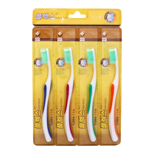 Toothbrush Curved Handle Soft Hair Four Pack Factory Direct Sales