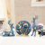 Resin Craft European Blue Couple's Three-Piece Set Decoration Creative Living Room Home Decoration Gift Decoration