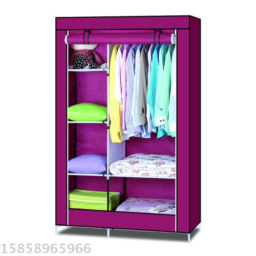 single simple wardrobe student dormitory small wardrobe fabric rental assembly cloth wardrobe simple modern economical