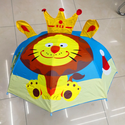 Umbrella Manufacturer 50cm Radius 19-Inch High-Grade White Fiber Bone Children‘s Ear Umbrella Children‘s Umbrella