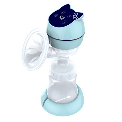 Cartoon breast pump liquid crystal display electric breast pump intelligent milking device USB charging type