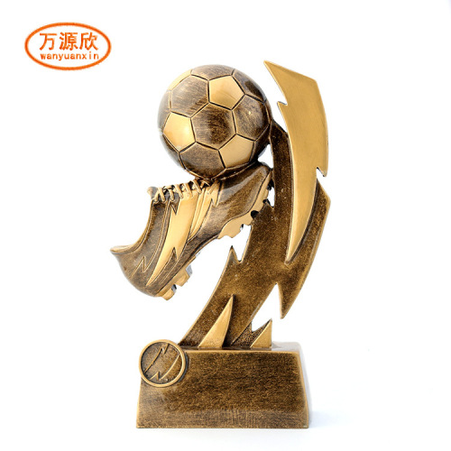 wan yuexin new football shoes trophy resin crafts football sports trophy hx1720