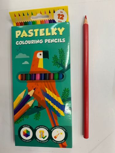 12 Colored Plastic Crayon， Easy to Draw