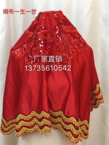 factory direct sales high-end wedding cap bride red veil wedding baggage wedding festive supplies