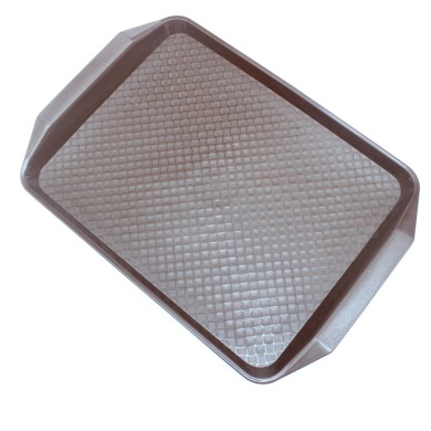 双耳塑料托盘 带格子快餐拖盘 防滑塑料托盘 塑料快餐盘_爱家厨房日