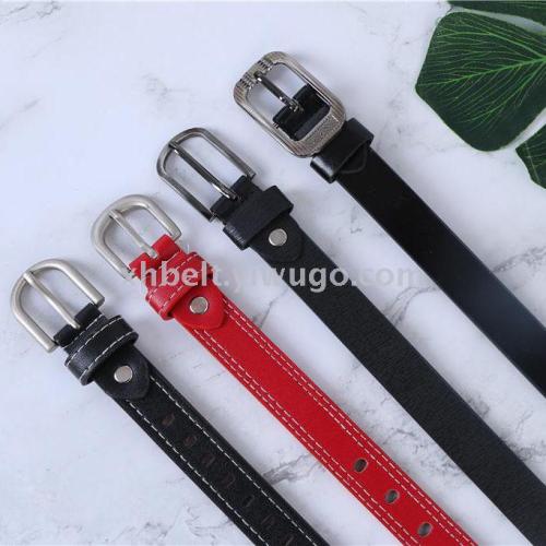 pin buckle leisure belt men‘s pin buckle belt comfortable smooth rectangular alloy belt