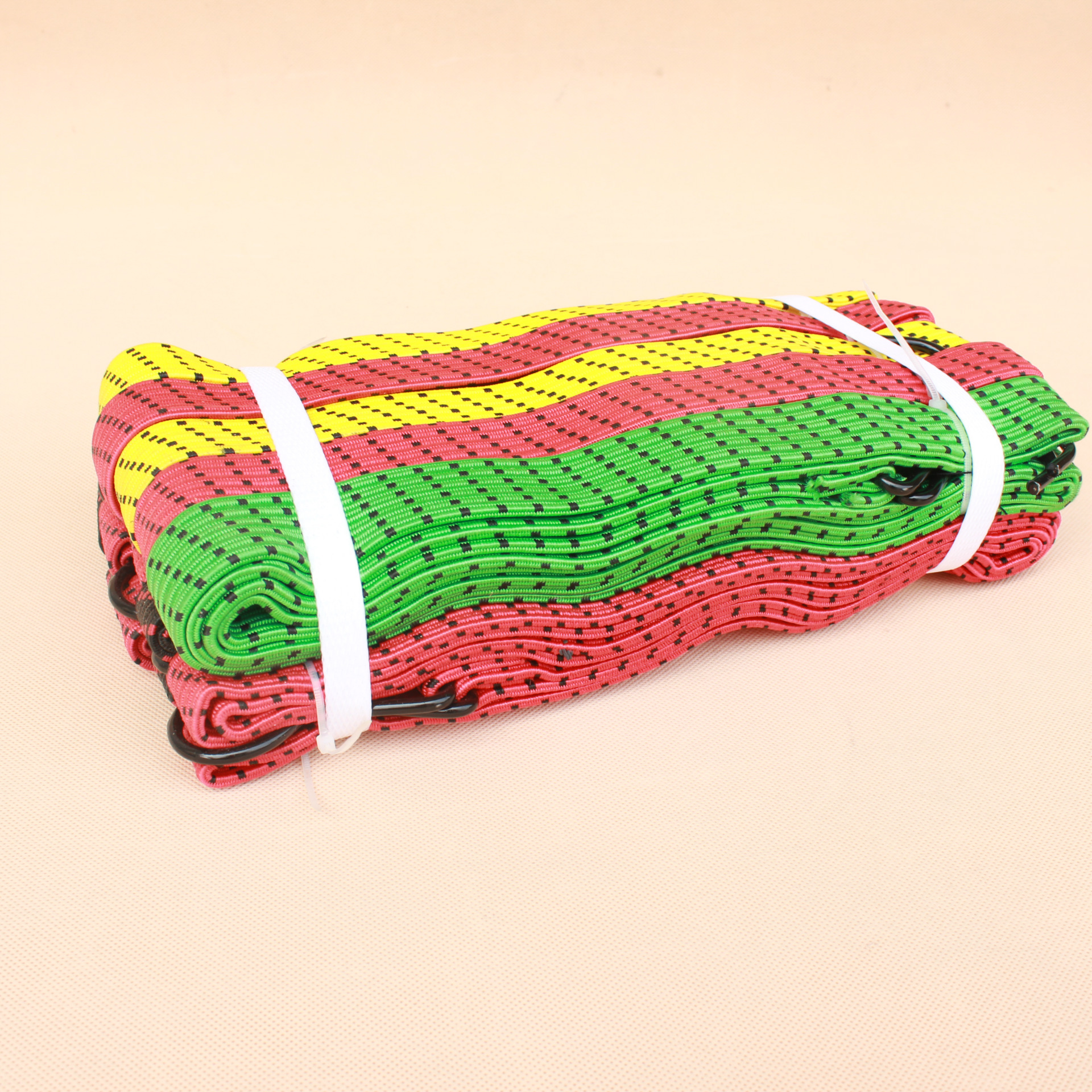 t a289义乌多元百货批发彩色行李松紧带绑车绳宽捆扎绳批发2.3米