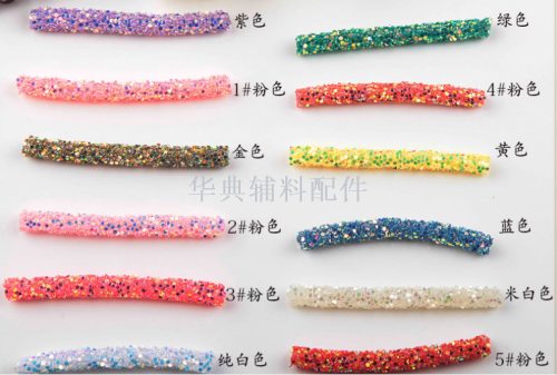 factory direct sales sequin drill tube explosion rainbow shoes with flower tube diamond sequin tube diy shoe accessories clothing accessories