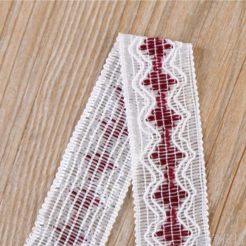 3.5cm pure white background two-color lace hat ribbon woven lace clothing accessories