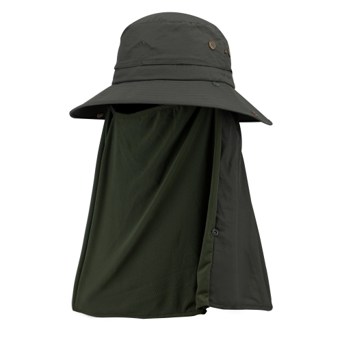 Sled Dog Outdoor round Edge with Mesh Gauze Hat Nylon Sun Protection Sunshade Nylon Large Edge Camping Hat