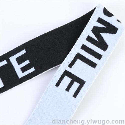 4cm english letter lifting elastic band smile elastic ribbon