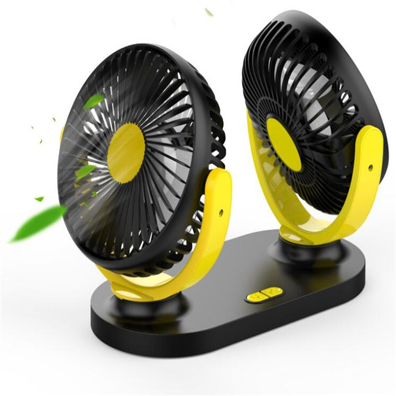 On-board Fan 12V24V GENERAL Motors Large Truck Twin-Head Shake USB Small Electric Fan