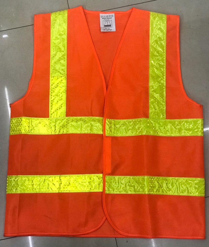 100G Lattice Two Horizontal and Two Vertical Reflective Vest Safety Warning Reflective Waistcoat Ref