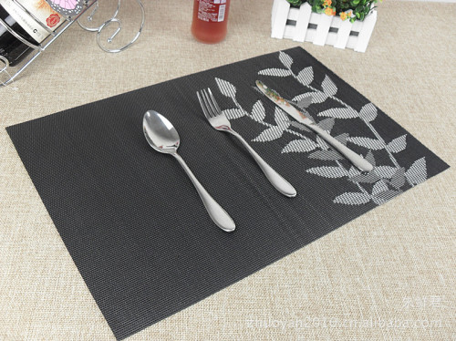 factory direct pvc woven placemat advanced teslin placemat/coaster water plants jacquard