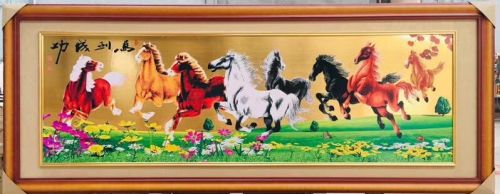 the company uses copper prints， high-end opening gifts， household products， uv technology， no fading， large painting decorative painting