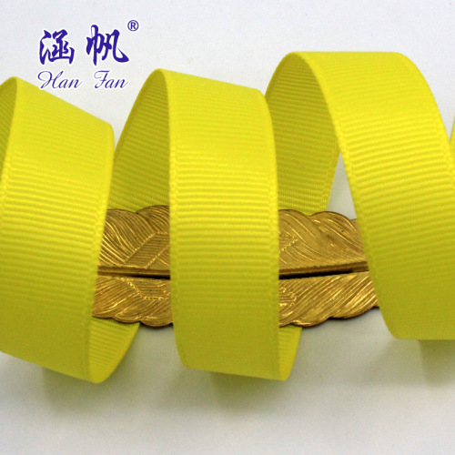 Yellow Ribbon Ribbon Encryption Ribbed Band Festival Decorative Colored Ribbon DIY Cloth Strip Ribbon Flower Handmade Bow