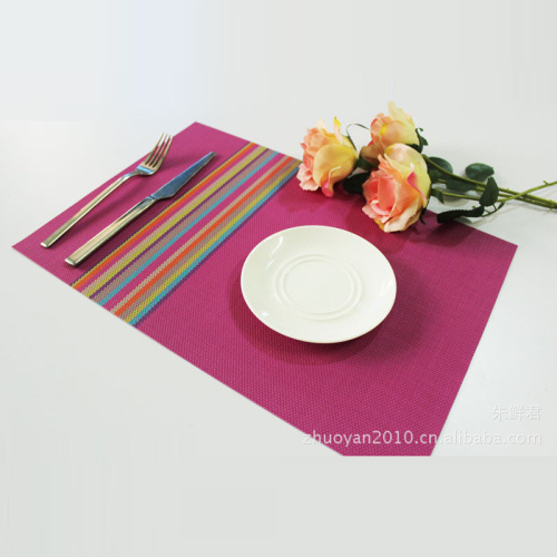 colorful pvc woven placemat rose pvc woven mat