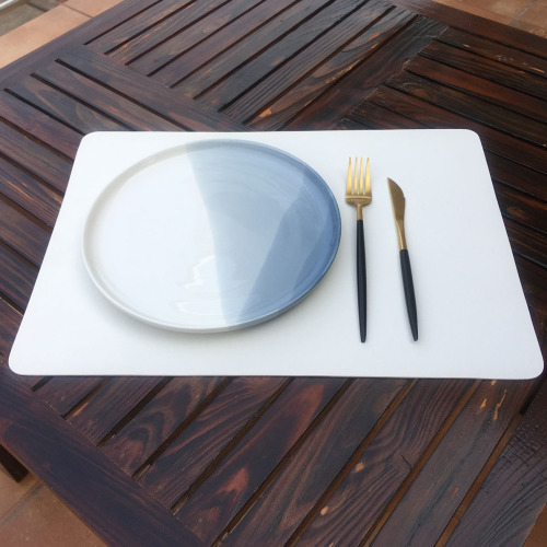 Leather Pu Mat Waterproof Oil-Proof Insulation Restaurant Hotel Plate Mat Coaster Table Mat