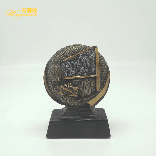 wan yuexin resin craft ornament volleyball tournament trophy volleyball competition prize medal customization