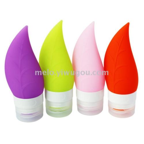 leaf cosmetics silicone travel sub-bottle， portable shower gel lotion bottle （40ml）