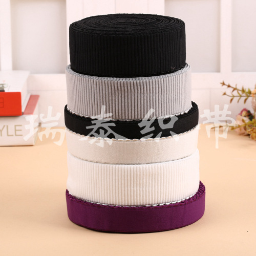 Factory Direct Sales Available Spot High Elastic Nylon Elastic Band Pure Color Band Tooth Edge Elastic Band Tooth Band
