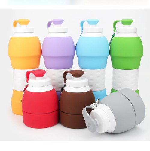 Silicone Folding Water Cup Travel Sports Water Bottle Outdoor Silicone Folding Water Bottle Retractable folding Kettle