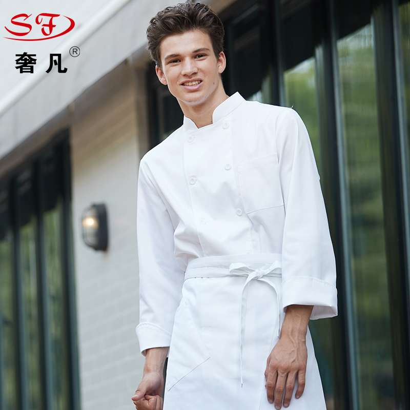 厨师服长袖工作服男黑色后厨房酒店制服西餐厅厨师薄款工装可定制_奢凡酒店用品有限公司(中国梦授权)_义乌购