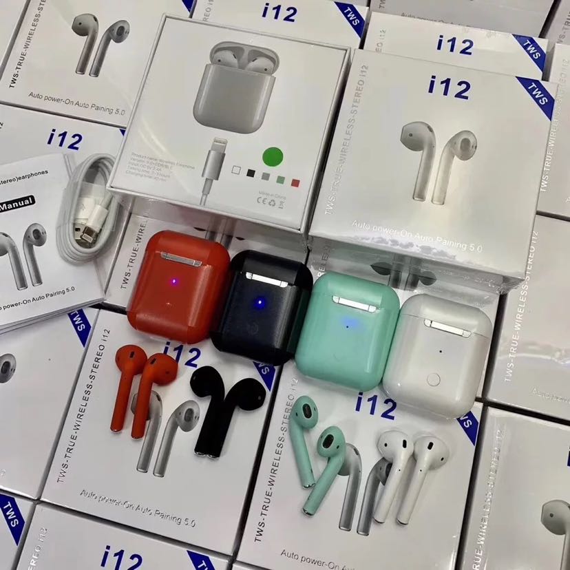 i12蓝牙耳机无线真立体带充电仓