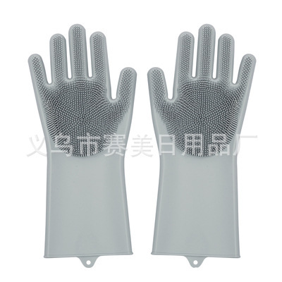 silicone dishwashing gloves high temperature resistant tiktok same magic gloves non-slip cleaning gloves factory direct sales