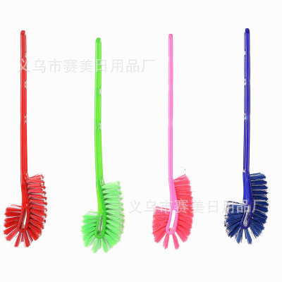 double-sided toilet brush long handle strong decontamination toilet brush plastic toilet brush toilet cleaning brush double-sided brush