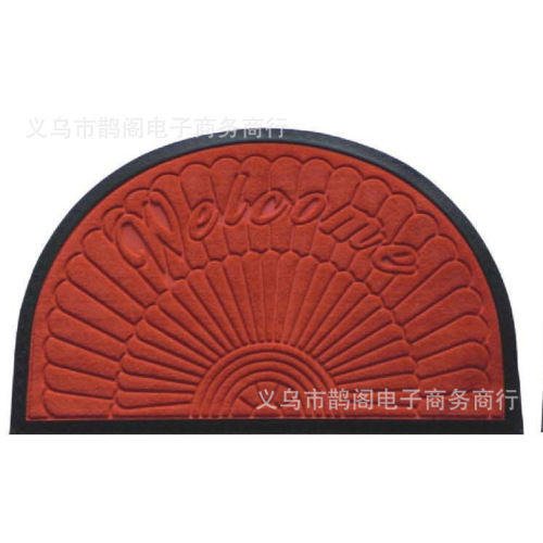 4575 hot-selling embossed semicircle rubber thickened door mat floor mat home absorbent non-slip durable door mat