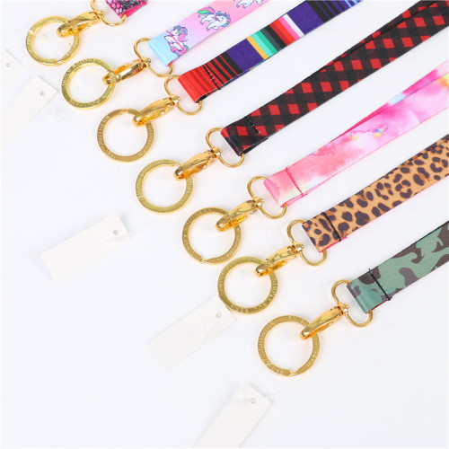 double-sided printed key strap lanyard thickened ribbon can be customized