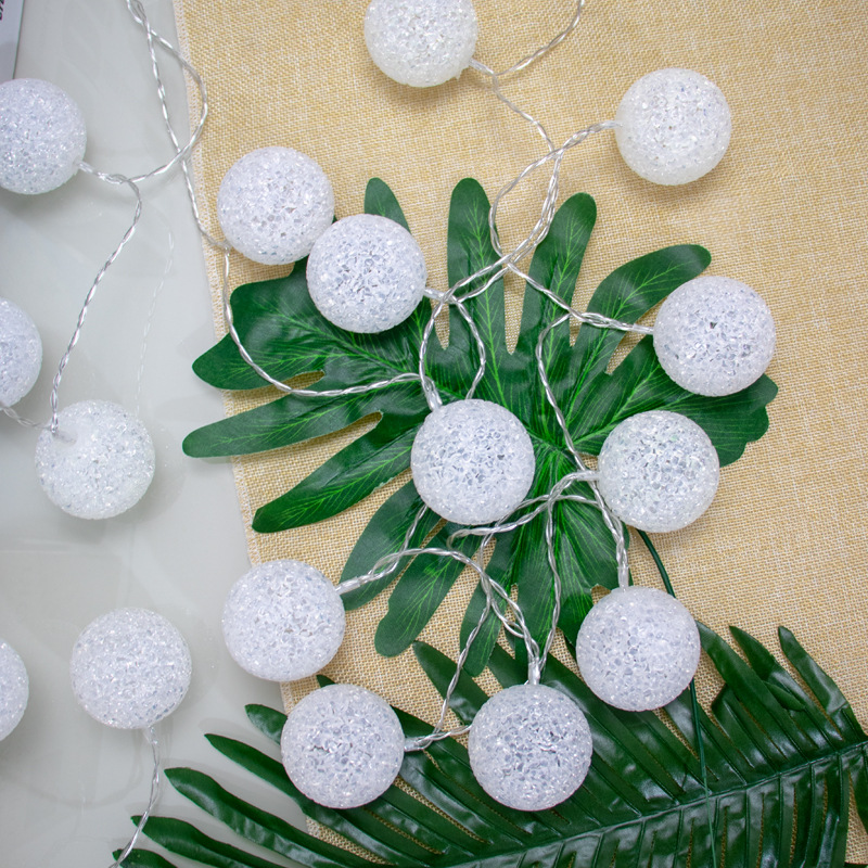 led彩灯米粒球造型软塑料彩灯景观灯室内装饰灯串节日圣诞节灯饰