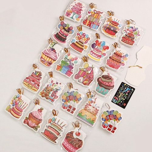 Spot Wholesale Creative Folding Birthday Greeting Card Holiday Blessing Mini Message Card Party Decoration Small Card