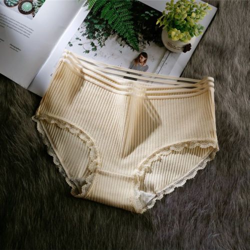 thread cotton women‘s underwear lace edge cotton underwear