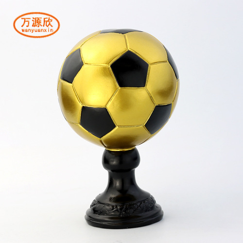 Resin Crafts Football Sports Trophy Color Customized Commemorative Gift Decoration Hx1386