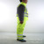 Bright reflective coat with zipper and pocket stand collar detachable sanitation worker work suit