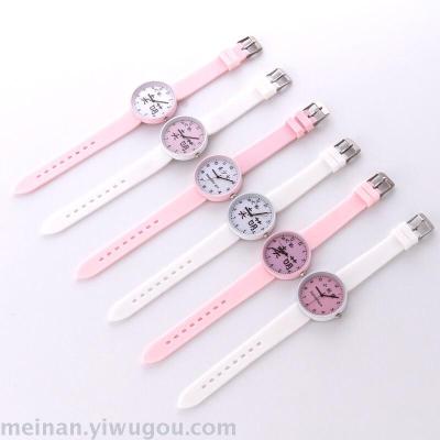 Hot style candy color web celebrity student series plastic student watch