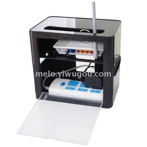 Router Multi-Function WiFi Wireless Storage Box with Transparent Window Power Socket Cable Box