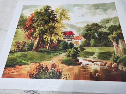 Factory Export Foreign Trade Printing Canvas Diablement Fort Landscape Painting Inkjet Photo Canvas Processing Wholesale