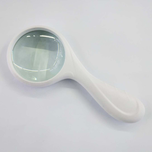 new 9-shaped curved handle handheld magnifying glass elderly reading repair high-power plastic frame glass magnifying glass