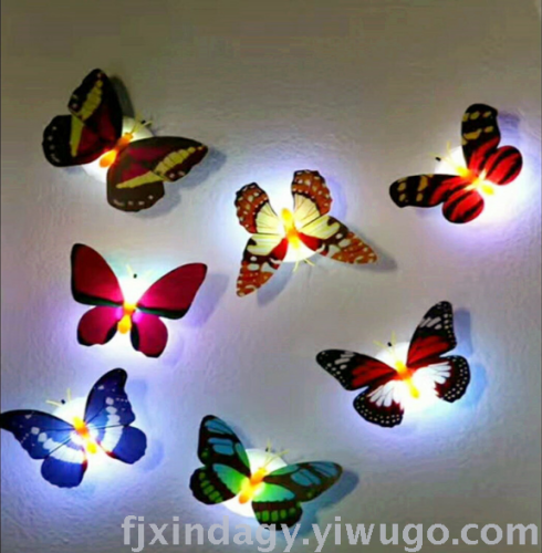 luminous butterfly christmas luminous night light christmas led night light colorful luminous decorative wall sticker butterfly