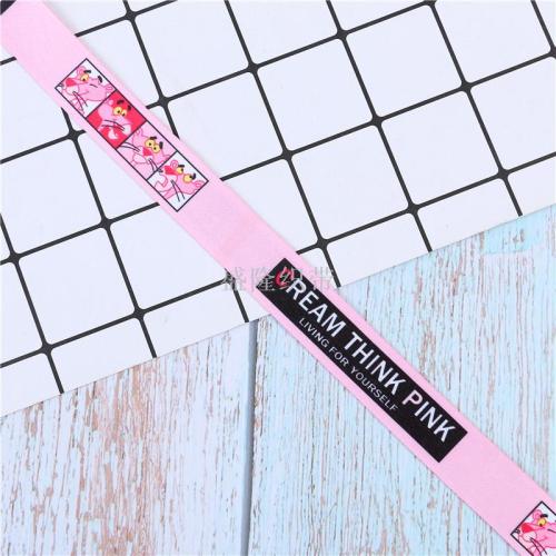 2019 new factory direct pink naughty leopard printing belt ribbon ribbon water bottle strap
